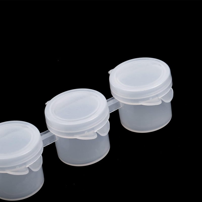 ZEAYEA 100 Strips 600 Pots Empty Paint Pots, Mini Paint Storage Cup with Lids, 5ml/ 0.17 oz Plastic Paint Container for Classrooms School Arts Crafts Paint Supplies - Image 4